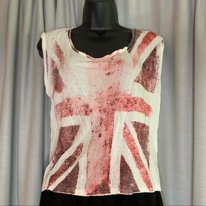 NWOT British Flag Tee